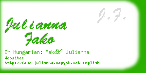 julianna fako business card